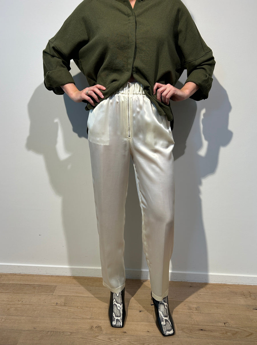 Satin Trousers With Zipper