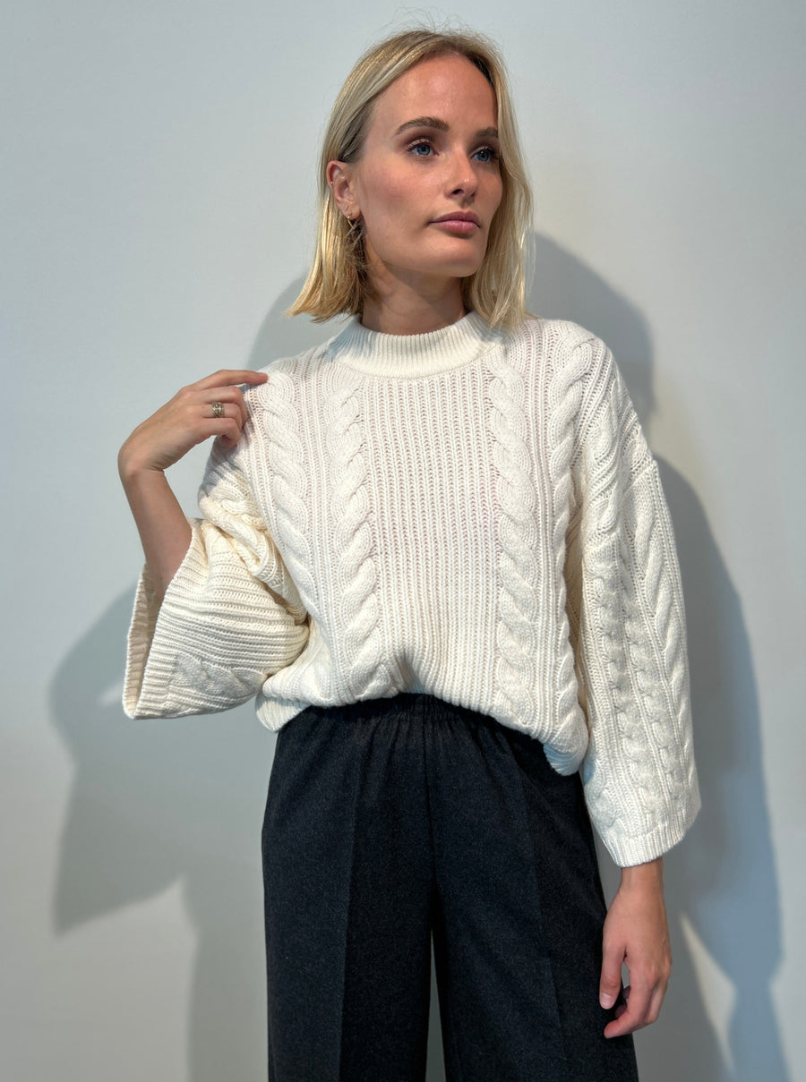 Cropped Cable Jumper