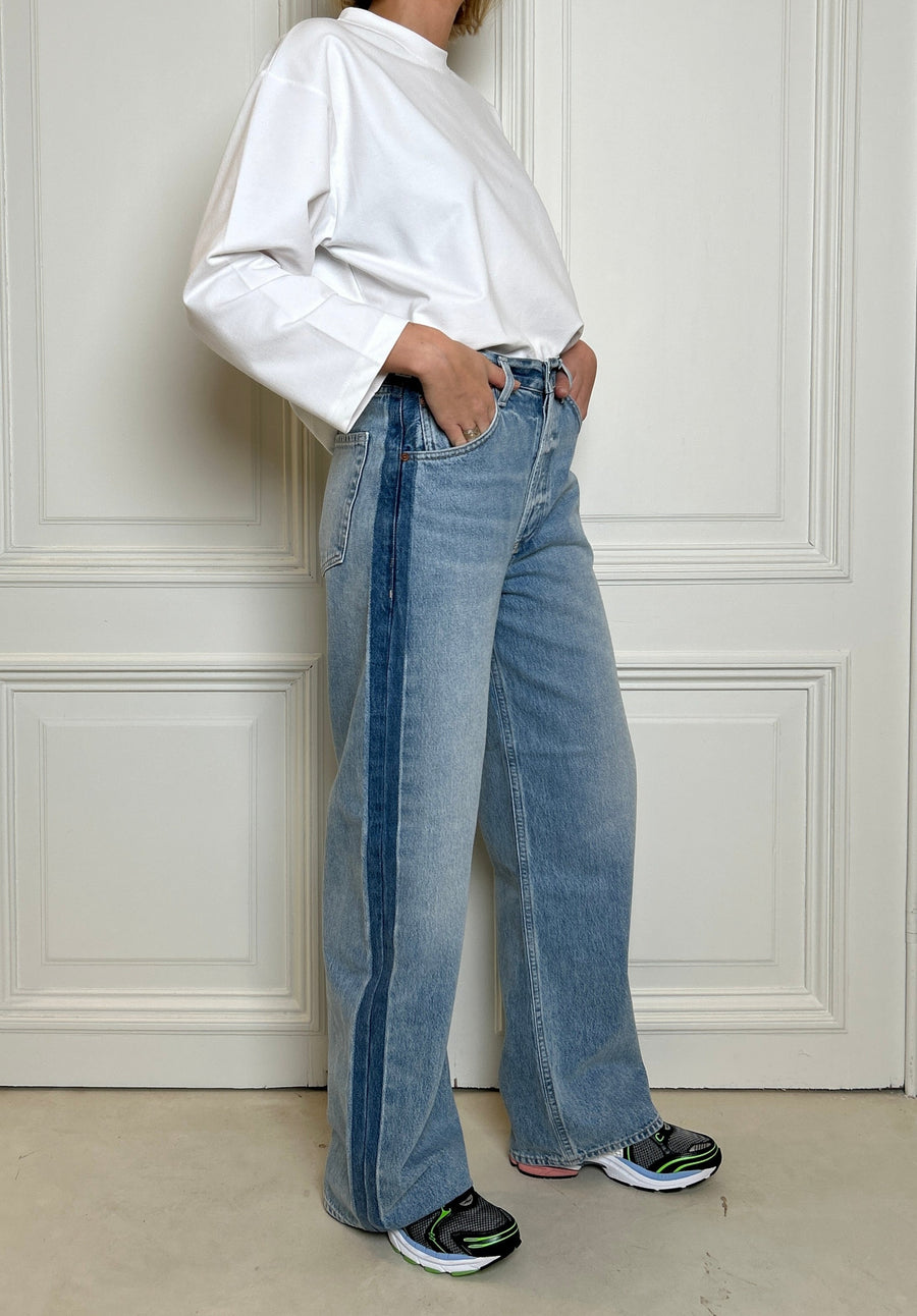 Two-Tone Baggy Jeans