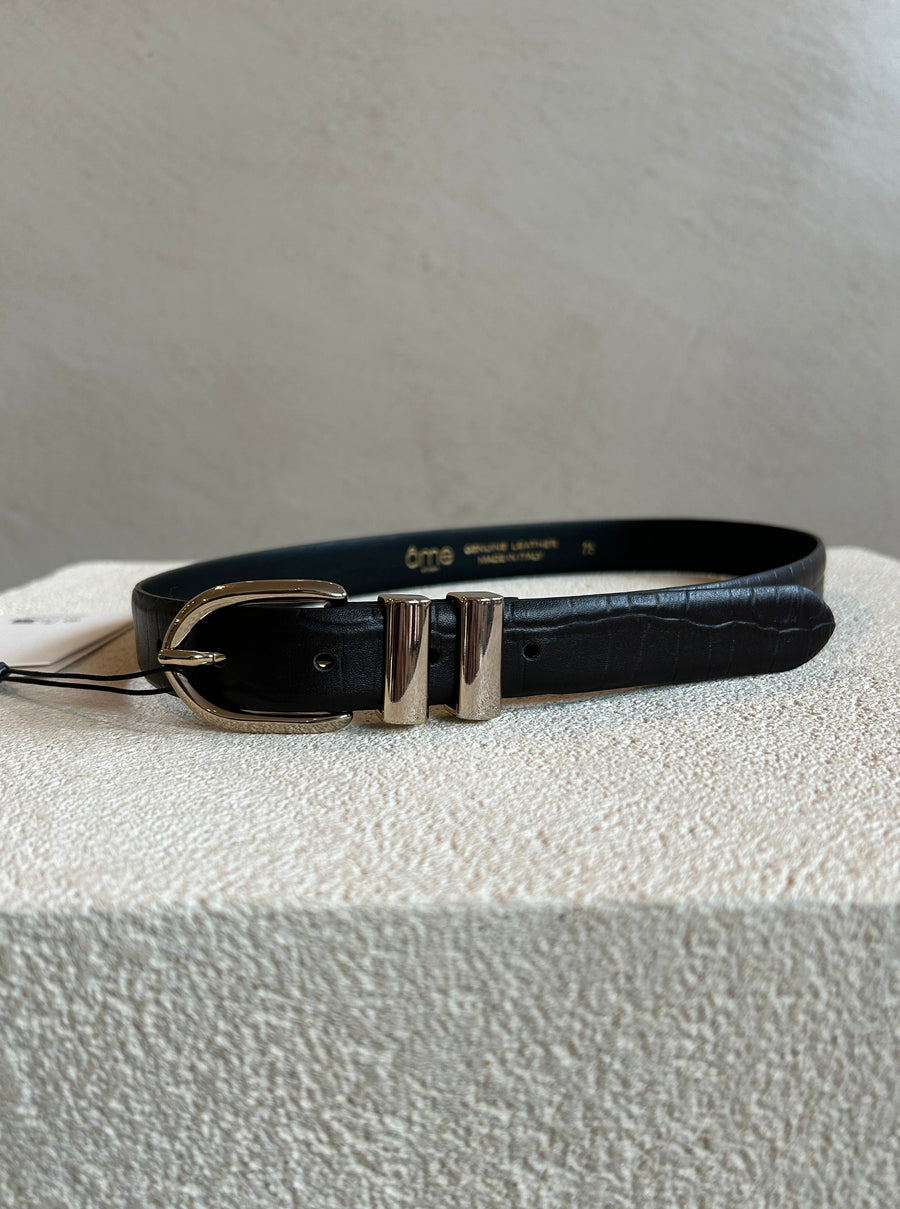Brown Croco Leather Belt