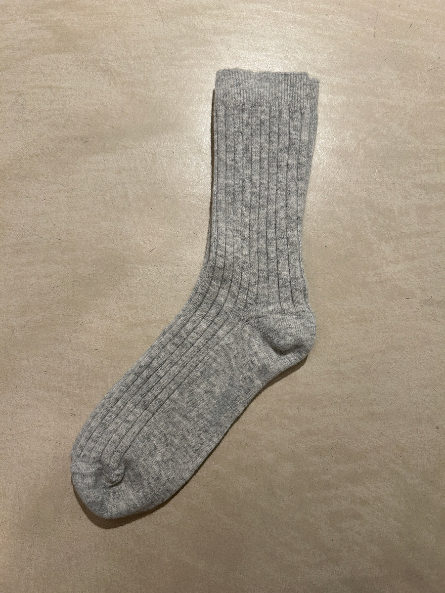 Wool & Cashmere Ribbed Socks