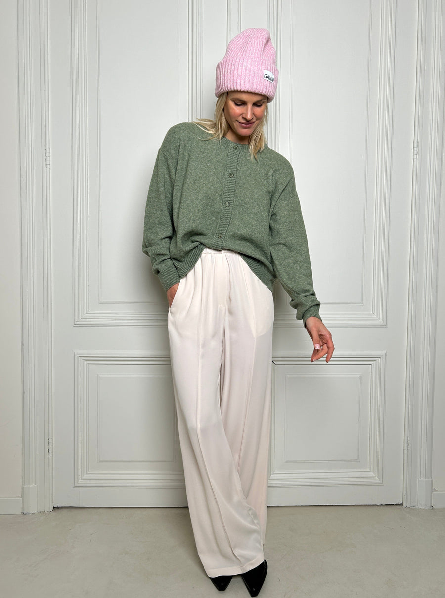Wide Trousers with Elastic Waistband