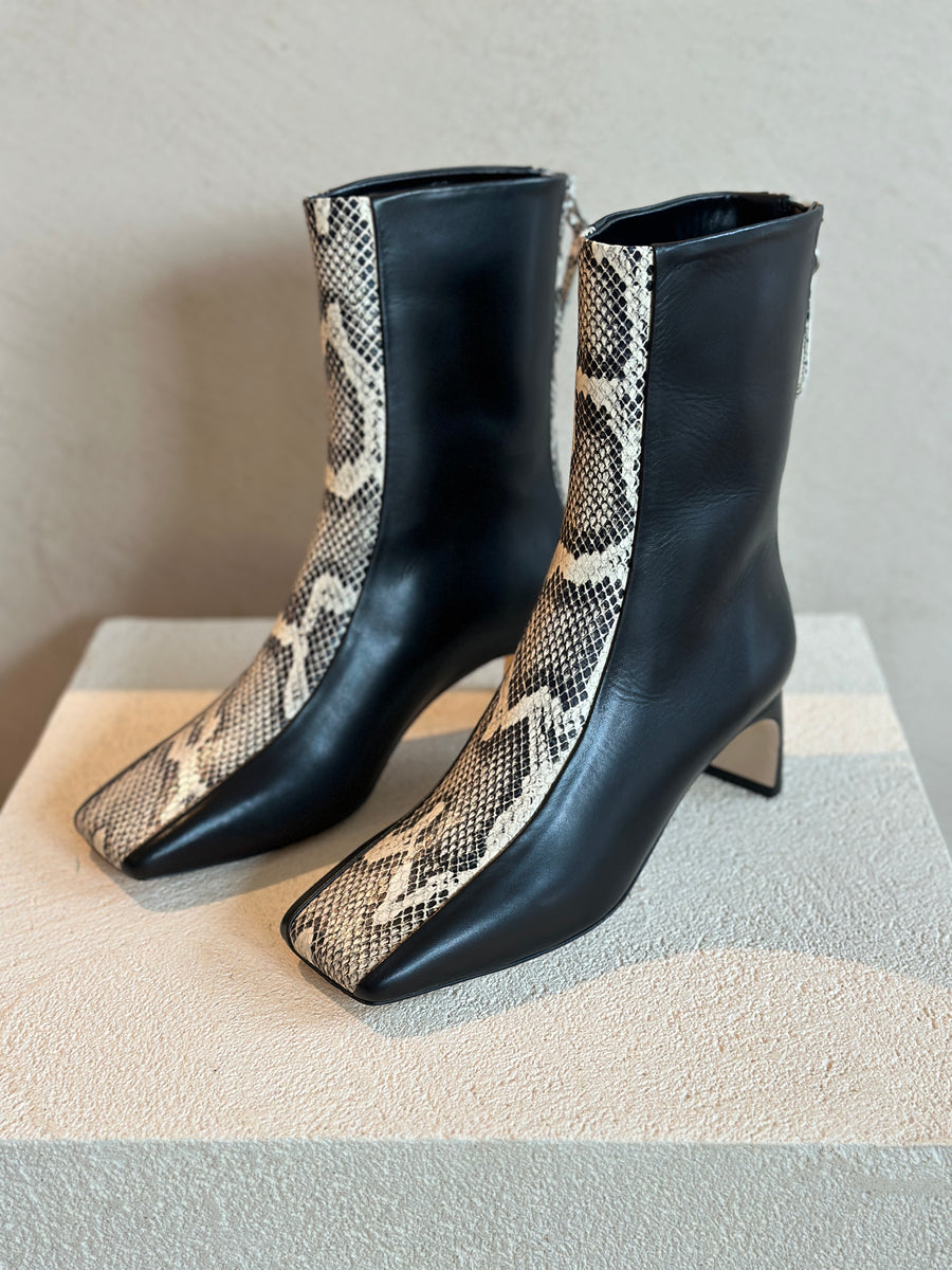 Snake Printed Bootie